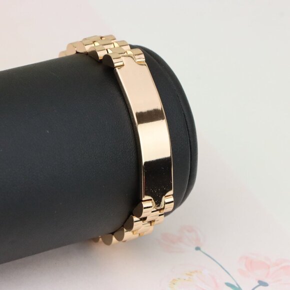 "Elegant Rose Gold Bracelet in Polished Link Design, XPBL1139 - Picture 7 of 12